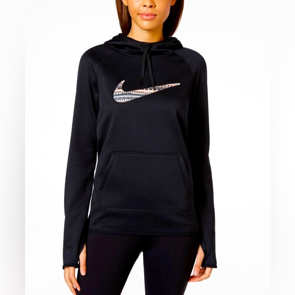 NIKE | Therma-Fit Black Hoodie With Thumb Holes. Fits more like a medium.